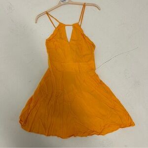 Sunny Yellow Halter Cut Out Ruffled Sundress